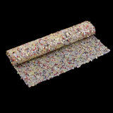 Max Crystal Beaded Sequins Trims Sheet Iron on Applique for Decoration Beige
