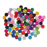 Max 100Pcs Candy Color 2-Holes Round Resin Button For Sewing Craft Scrapbook 6mm