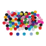 Max 100Pcs Candy Color 2-Holes Round Resin Button For Sewing Craft Scrapbook 6mm