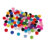 Max 100Pcs Candy Color 2-Holes Round Resin Button For Sewing Craft Scrapbook 6mm