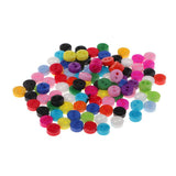 Max 100Pcs Candy Color 2-Holes Round Resin Button For Sewing Craft Scrapbook 6mm