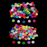 Max 100Pcs Candy Color 2-Holes Round Resin Button For Sewing Craft Scrapbook 6mm