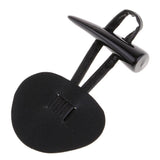 Max 6 Pairs PU Leather Horn Toggle Buttons Duffle Coat Fastener Buckle Black