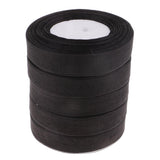 Maxbell 5pcs 50yds Sheer Organza Ribbon Bow Hair Wedding DIY Craft 20mm Black