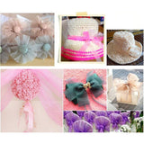 Maxbell 5pcs 50yds Sheer Organza Ribbon Bow Hair Wedding DIY Craft 20mm Black
