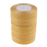 Maxbell 5pcs 50yds Sheer Organza Ribbon Bow Hair Wedding DIY Craft 25mm Light Gold