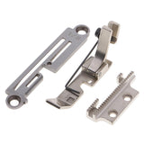 Maxbell Iron Needle Plate & Feed Dog Set with Foot for Overlock Sewing Machine 1-8