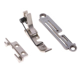 Maxbell Iron Needle Plate & Feed Dog Set with Foot for Overlock Sewing Machine 1-8