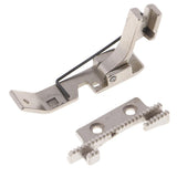 Maxbell Iron Needle Plate & Feed Dog Set with Foot for Overlock Sewing Machine 1-8