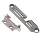 Maxbell Iron Needle Plate & Feed Dog Set with Foot for Overlock Sewing Machine 1-4