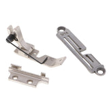 Maxbell Iron Needle Plate & Feed Dog Set with Foot for Overlock Sewing Machine 3-16