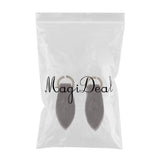 Max Vintage PU Leather Zipper Pull Zipp Puller Leaf Shape Sewing Fastener Coffee