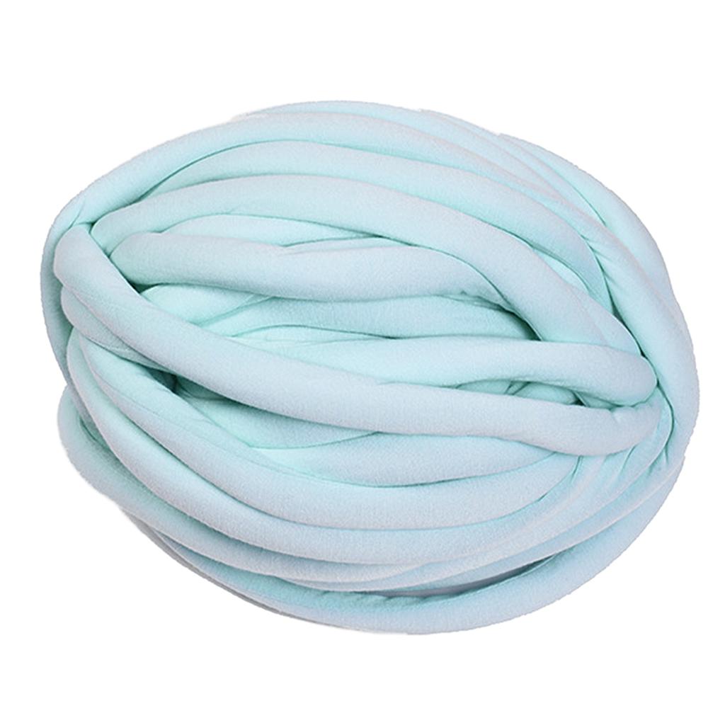 Max 25 Meters Chunky Wool Yarn  Soft Bulky Arm Knitting Wool Roving Light Green