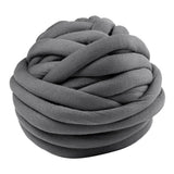 Max 25 Meters Chunky Wool Yarn  Soft Bulky Arm Knitting Wool Roving Deep Grey