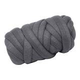 Max 25 Meters Chunky Wool Yarn  Soft Bulky Arm Knitting Wool Roving Deep Grey