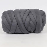 Max 25 Meters Chunky Wool Yarn  Soft Bulky Arm Knitting Wool Roving Deep Grey