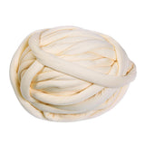 Max 25 Meters Chunky Wool Yarn  Soft Bulky Arm Knitting Wool Roving Beige