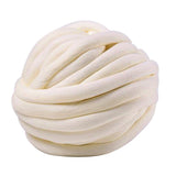 Max 25 Meters Chunky Wool Yarn  Soft Bulky Arm Knitting Wool Roving Beige