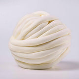 Max 25 Meters Chunky Wool Yarn  Soft Bulky Arm Knitting Wool Roving Beige