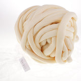 Max 25 Meters Chunky Wool Yarn  Soft Bulky Arm Knitting Wool Roving Beige