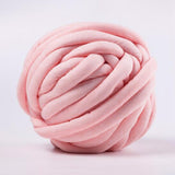 Max 25 Meters Chunky Wool Yarn  Soft Bulky Arm Knitting Wool Roving Pink