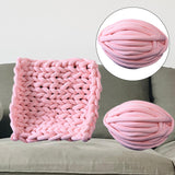 Max 25 Meters Chunky Wool Yarn  Soft Bulky Arm Knitting Wool Roving Pink