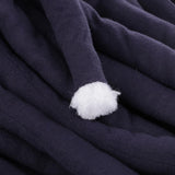 Max 25 Meters Chunky Wool Yarn  Soft Bulky Arm Knitting Wool Roving Dark Blue