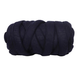 Max 25 Meters Chunky Wool Yarn  Soft Bulky Arm Knitting Wool Roving Dark Blue