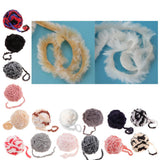 Max 32 Meters Soft Fluffy Faux Fur Yarn for Crocheting Knitting  White