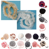 Max 32 Meters Soft Fluffy Faux Fur Yarn for Crocheting Knitting  White