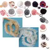 Max 32 Meters Soft Fluffy Faux Fur Yarn for Crocheting Knitting  Black Grey