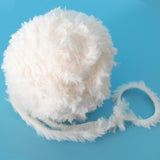 Max 32 Meters Soft Fluffy Faux Fur Yarn for Crocheting Knitting  White