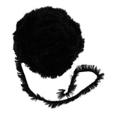Max 32 Meters Soft Fluffy Faux Fur Yarn for Crocheting Knitting  Black