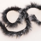 Max 32 Meters Soft Fluffy Faux Fur Yarn for Crocheting Knitting  Black Grey