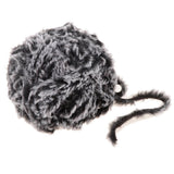 Max 32 Meters Soft Fluffy Faux Fur Yarn for Crocheting Knitting  Black Grey