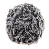 Max 32 Meters Soft Fluffy Faux Fur Yarn for Crocheting Knitting  Black Grey