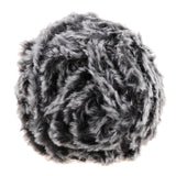 Max 32 Meters Soft Fluffy Faux Fur Yarn for Crocheting Knitting  Black Grey