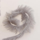 Max 32 Meters Soft Fluffy Faux Fur Yarn for Crocheting Knitting  Grey