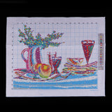 Maxbell 11CT Stamped Cross Stitch Kit for Beginners Green Summer Afternoon Tea Printed Design