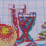 Maxbell 11CT Stamped Cross Stitch Kit for Beginners Green Summer Afternoon Tea Printed Design