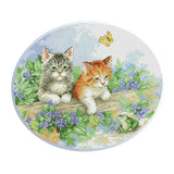 Maxbell Cute Cat Patterns - Counted & Stamped Cross Stitch Kits Embroidery Crafts for Home Decor 47x40cm