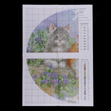 Maxbell Cute Cat Patterns - Counted & Stamped Cross Stitch Kits Embroidery Crafts for Home Decor 47x40cm