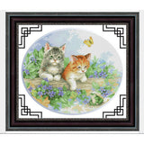 Maxbell Cute Cat Patterns - Counted & Stamped Cross Stitch Kits Embroidery Crafts for Home Decor 47x40cm