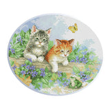 Maxbell Cute Cat Patterns - Counted & Stamped Cross Stitch Kits Embroidery Crafts for Home Decor 47x40cm