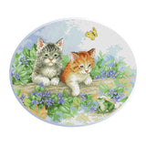Maxbell Cute Cat Patterns - Counted & Stamped Cross Stitch Kits Embroidery Crafts for Home Decor 47x40cm