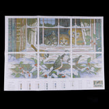 Maxbell Stamped Cross Stitch Kits 11CT Aida Cloth DIY Needle Crafts Lovely Life -- Cute Kitten & Bird Pattern