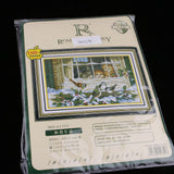 Maxbell Stamped Cross Stitch Kits 11CT Aida Cloth DIY Needle Crafts Lovely Life -- Cute Kitten & Bird Pattern