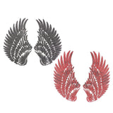 Max 1 Pair Wing Embroidered Applique Motif Sequins Sew Iron On Patch Decor Black