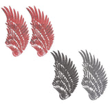 Max 1 Pair Wing Embroidered Applique Motif Sequins Sew Iron On Patch Decor Black