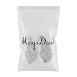 Max 3D Feather Wings Sequin Patches for Clothes Hats Embroidery Iron on Silver